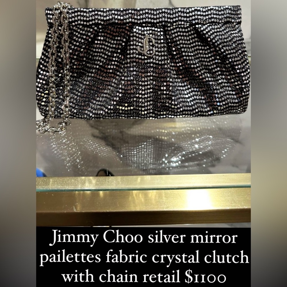 Jimmy choo embellished crystal clutch